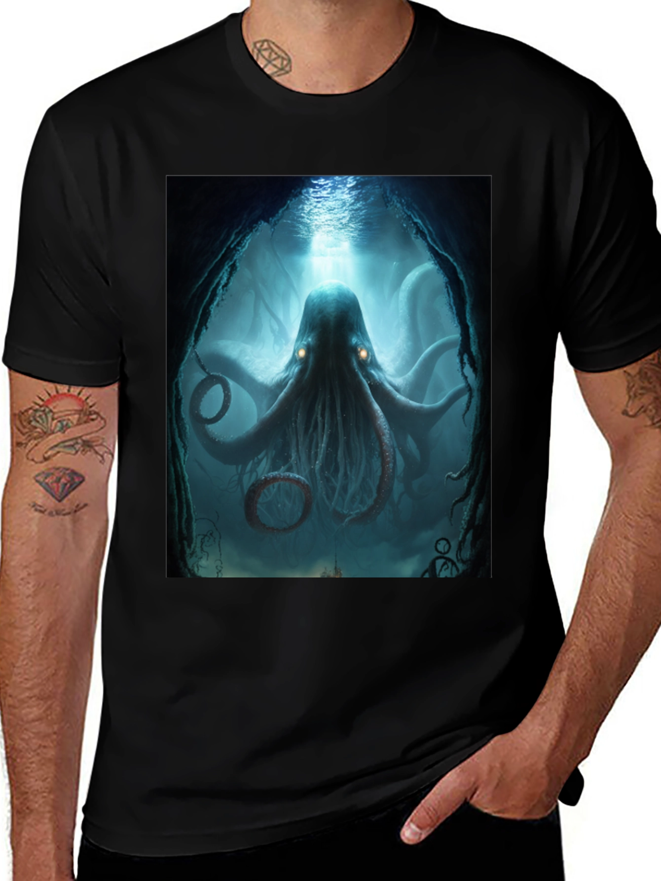 Underwater Octopus Graphic Tee