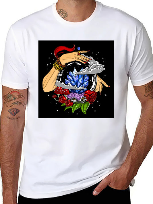 Mystic Crystal Ball Graphic Tee - Unisex Black T-Shirt