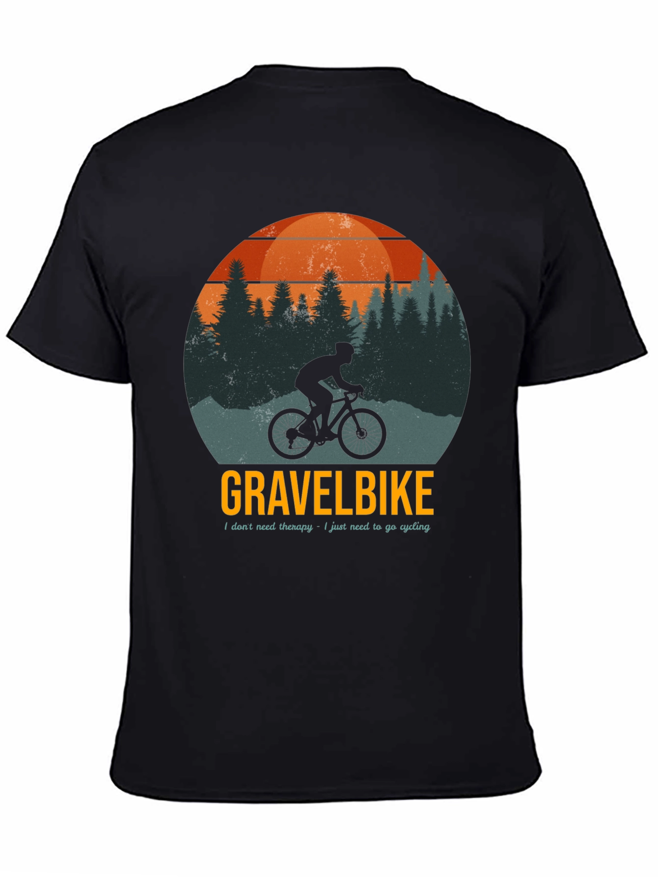 Gravel Bike T-Shirt - Cycling Therapy Tee