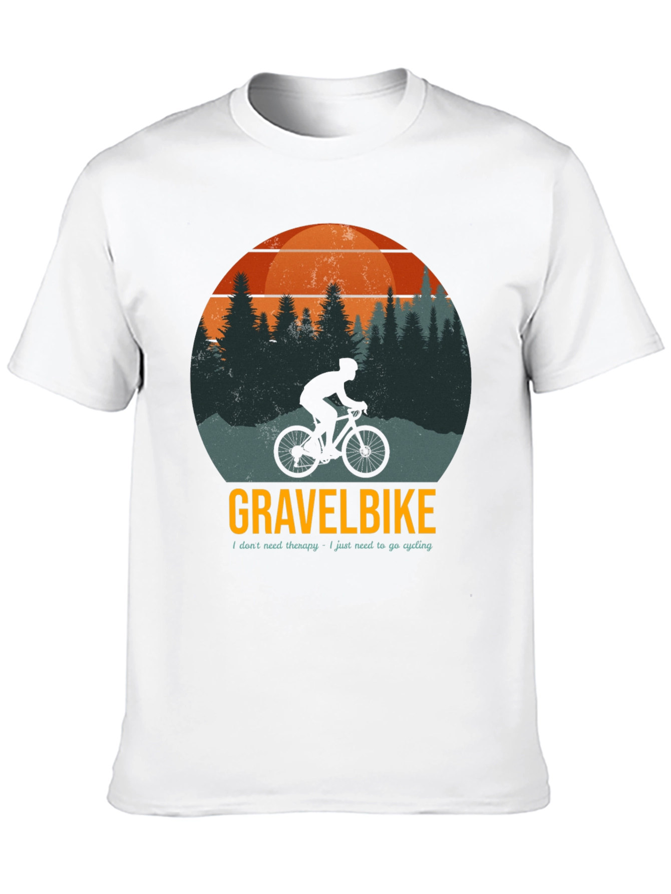 Gravel Bike T-Shirt - Cycling Therapy Tee