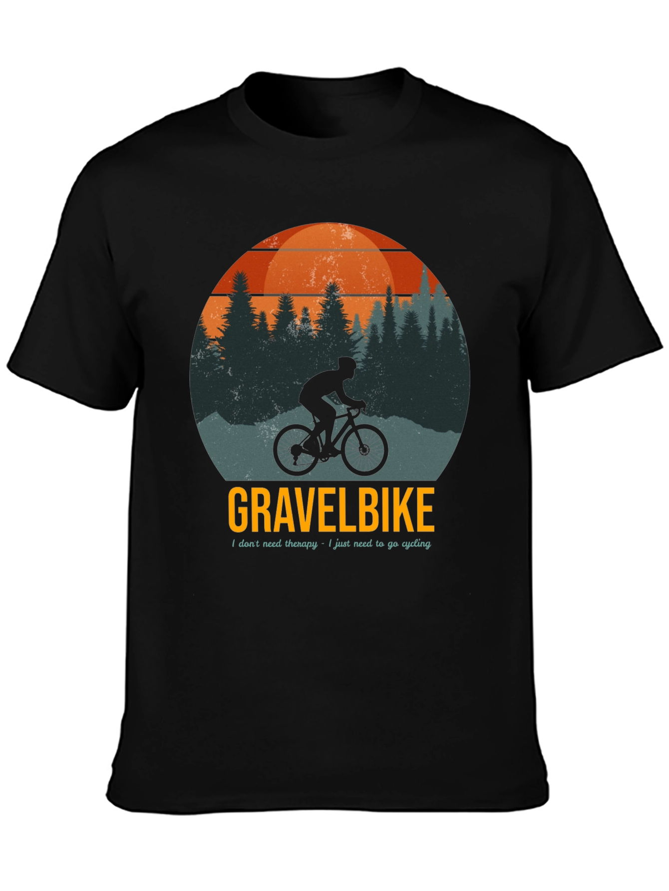 Gravel Bike T-Shirt - Cycling Therapy Tee