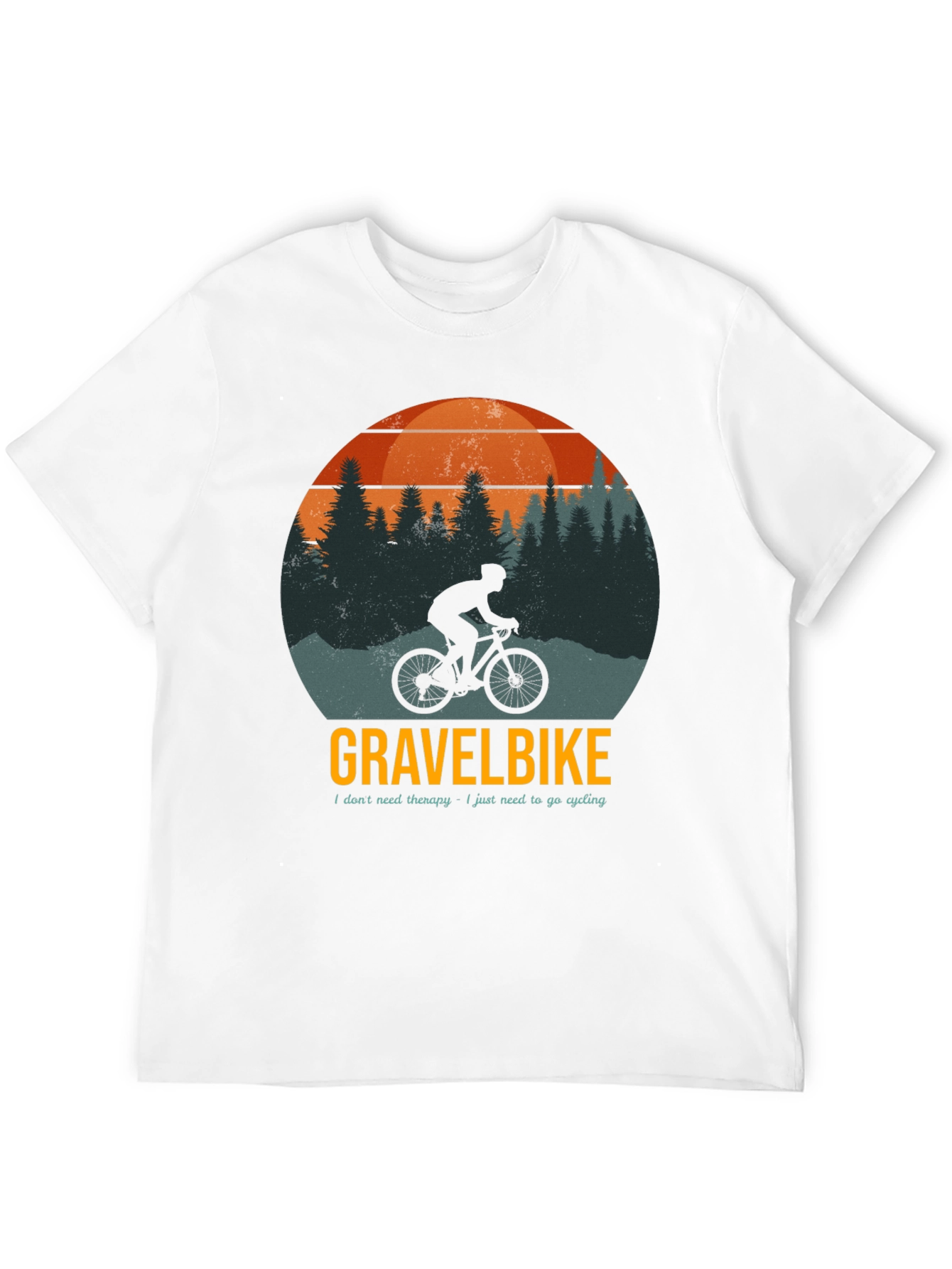 Gravel Bike T-Shirt - Cycling Therapy Tee