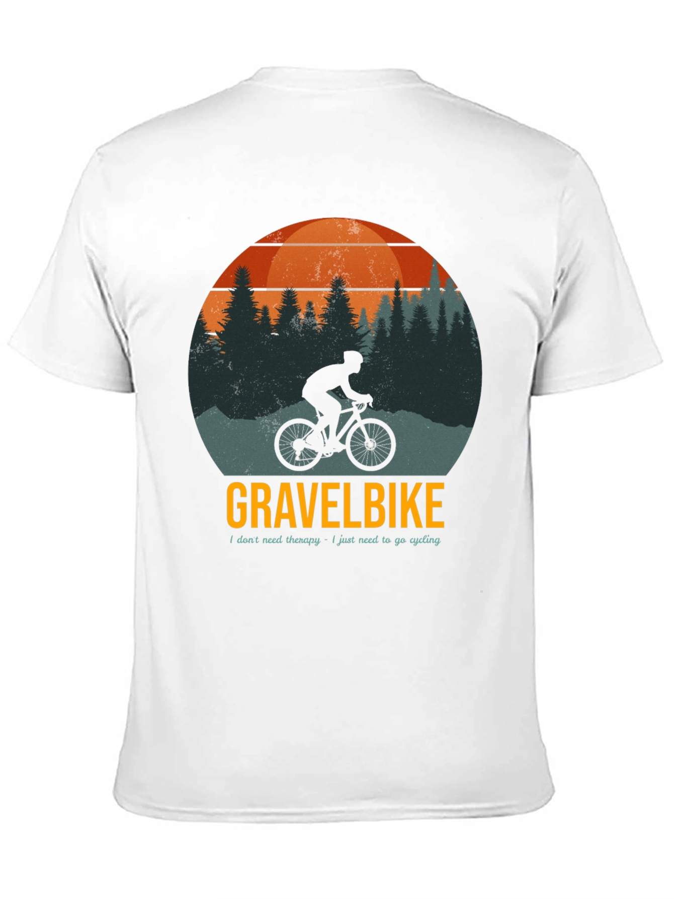 Gravel Bike T-Shirt - Cycling Therapy Tee