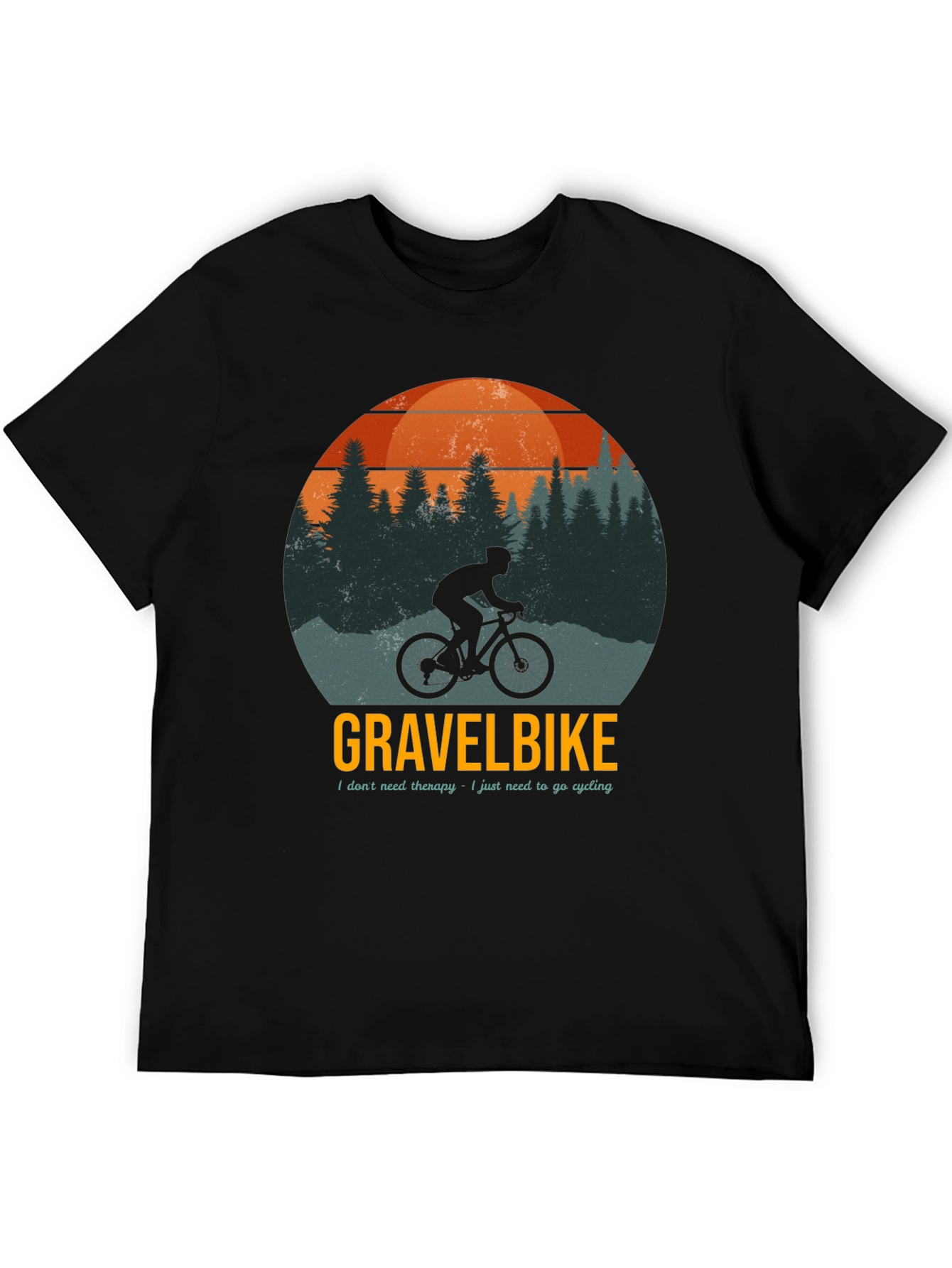 Gravel Bike T-Shirt - Cycling Therapy Tee