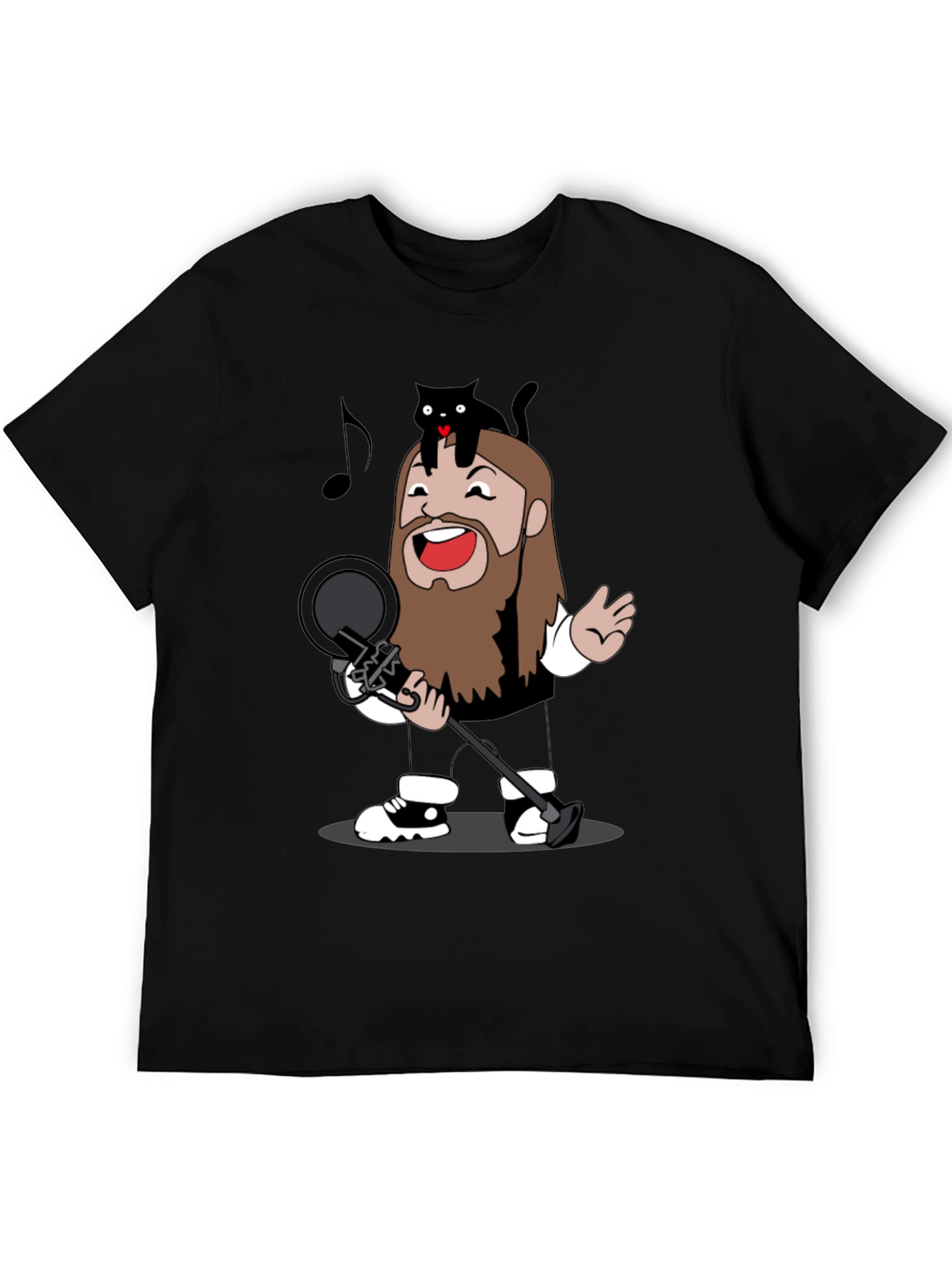 Singing Cat T-Shirt - Musical Cartoon Tee