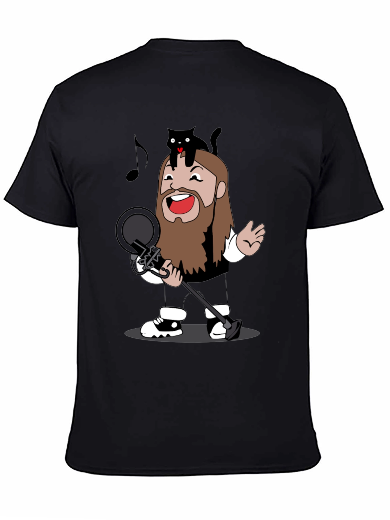 Singing Cat T-Shirt - Musical Cartoon Tee