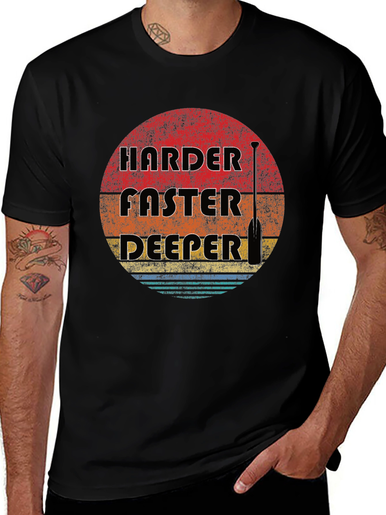 Harder Faster Deeper Paddle Graphic Tee