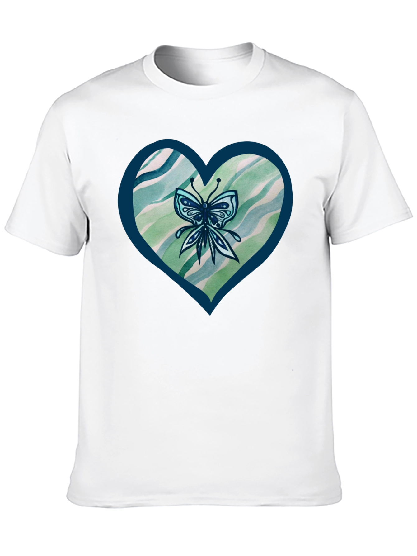Butterfly Heart Graphic T-Shirt