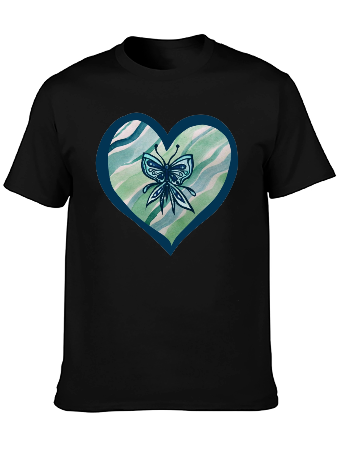 Butterfly Heart Graphic T-Shirt