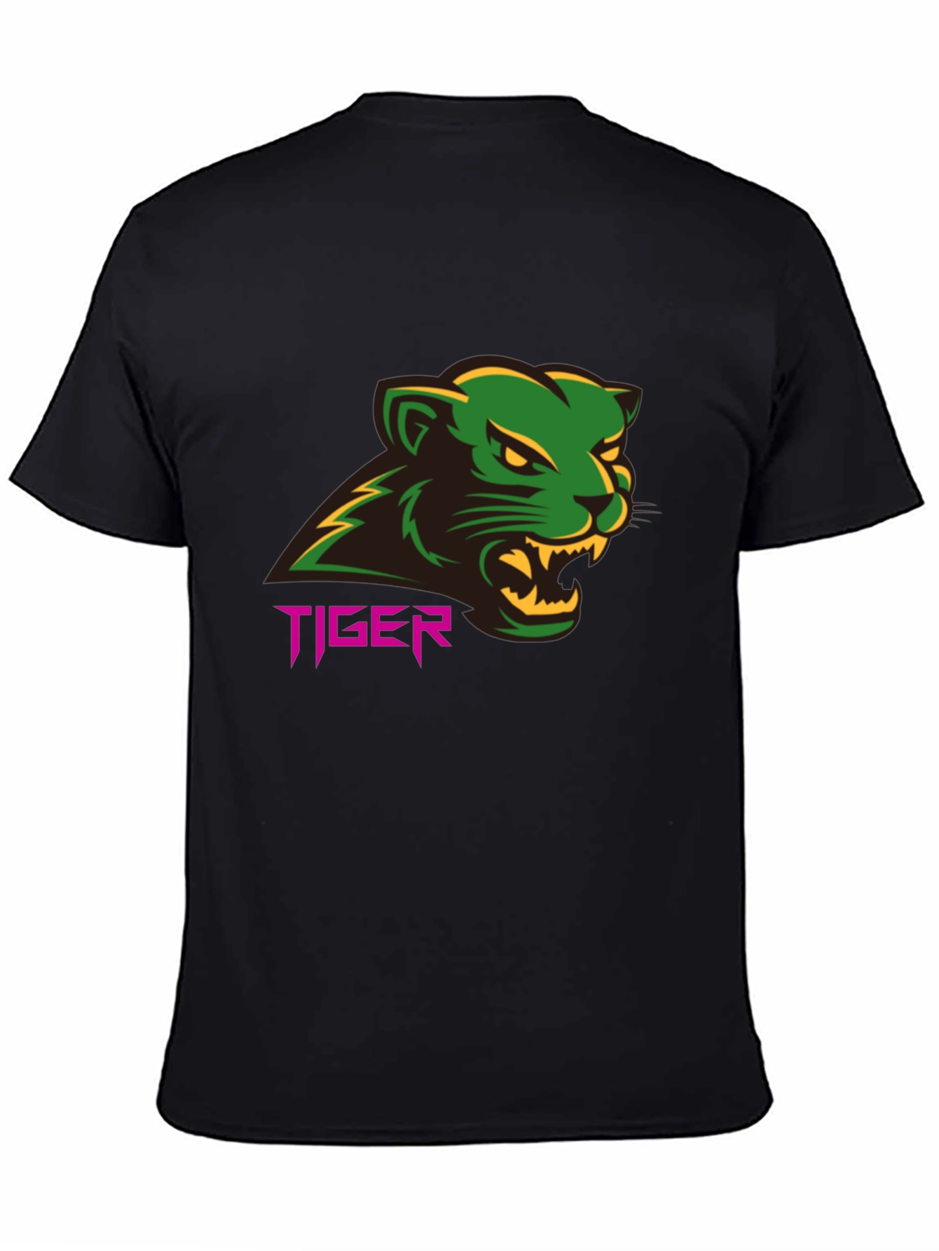 Tiger Graphic Tee - Bold Black T-Shirt