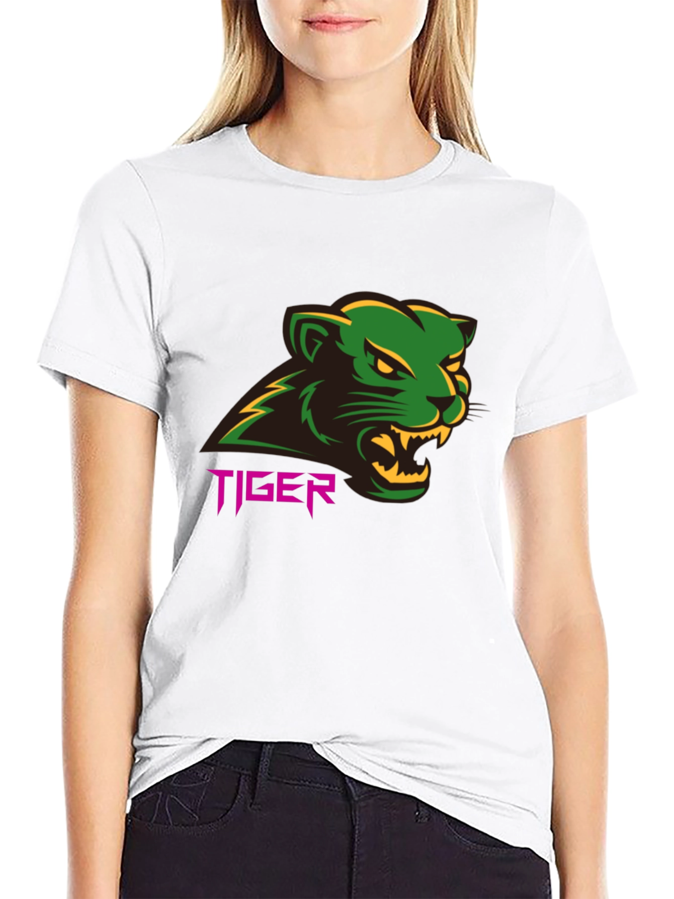 Tiger Graphic Tee - Bold Black T-Shirt