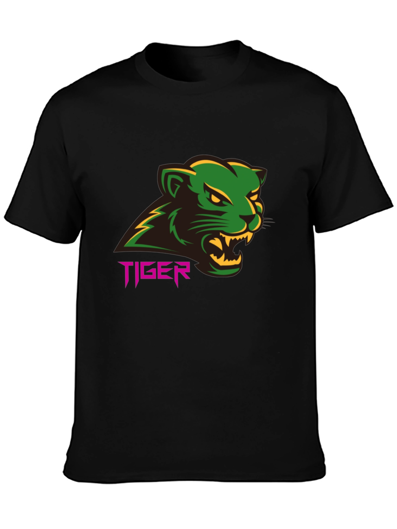 Tiger Graphic Tee - Bold Black T-Shirt