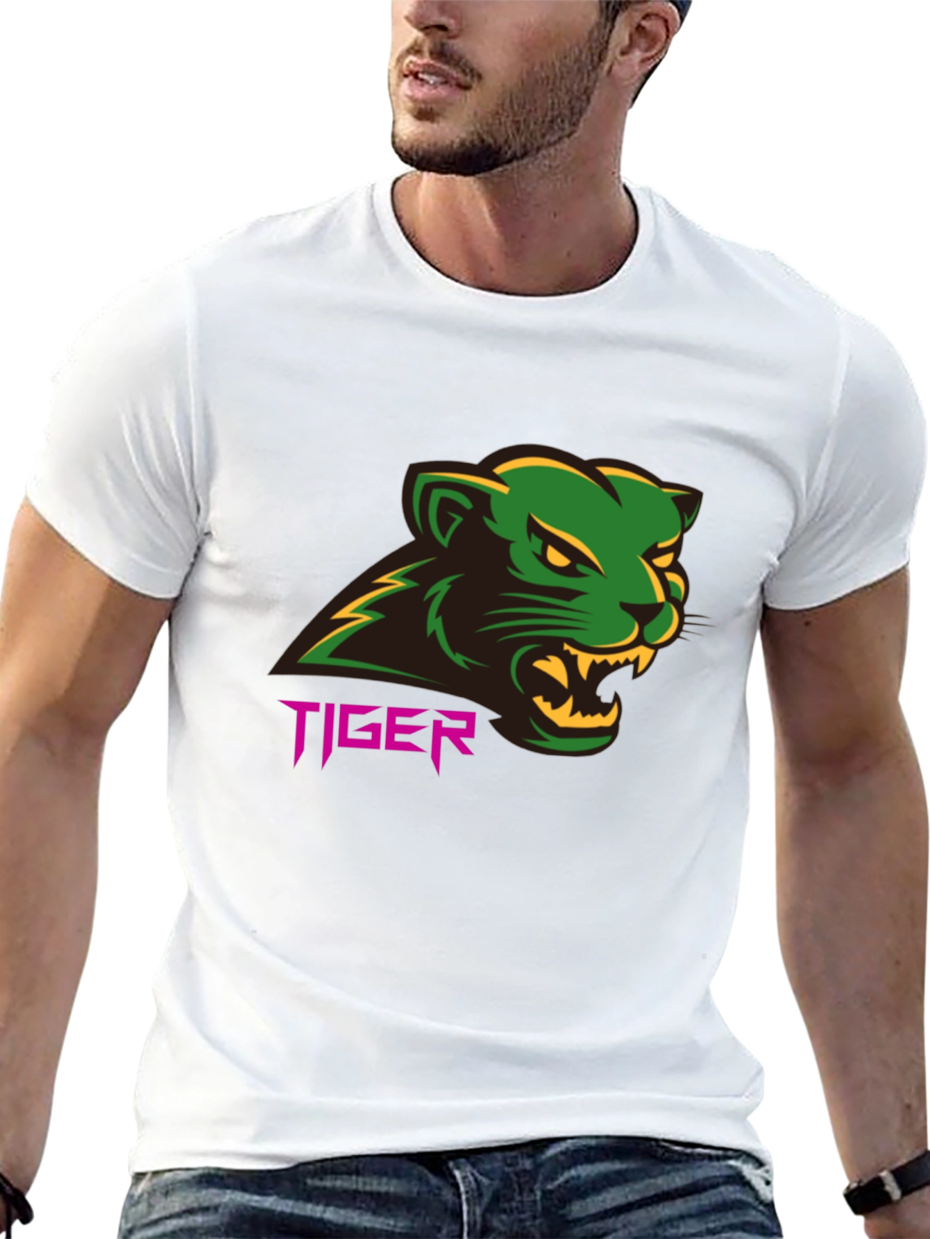 Tiger Graphic Tee - Bold Black T-Shirt