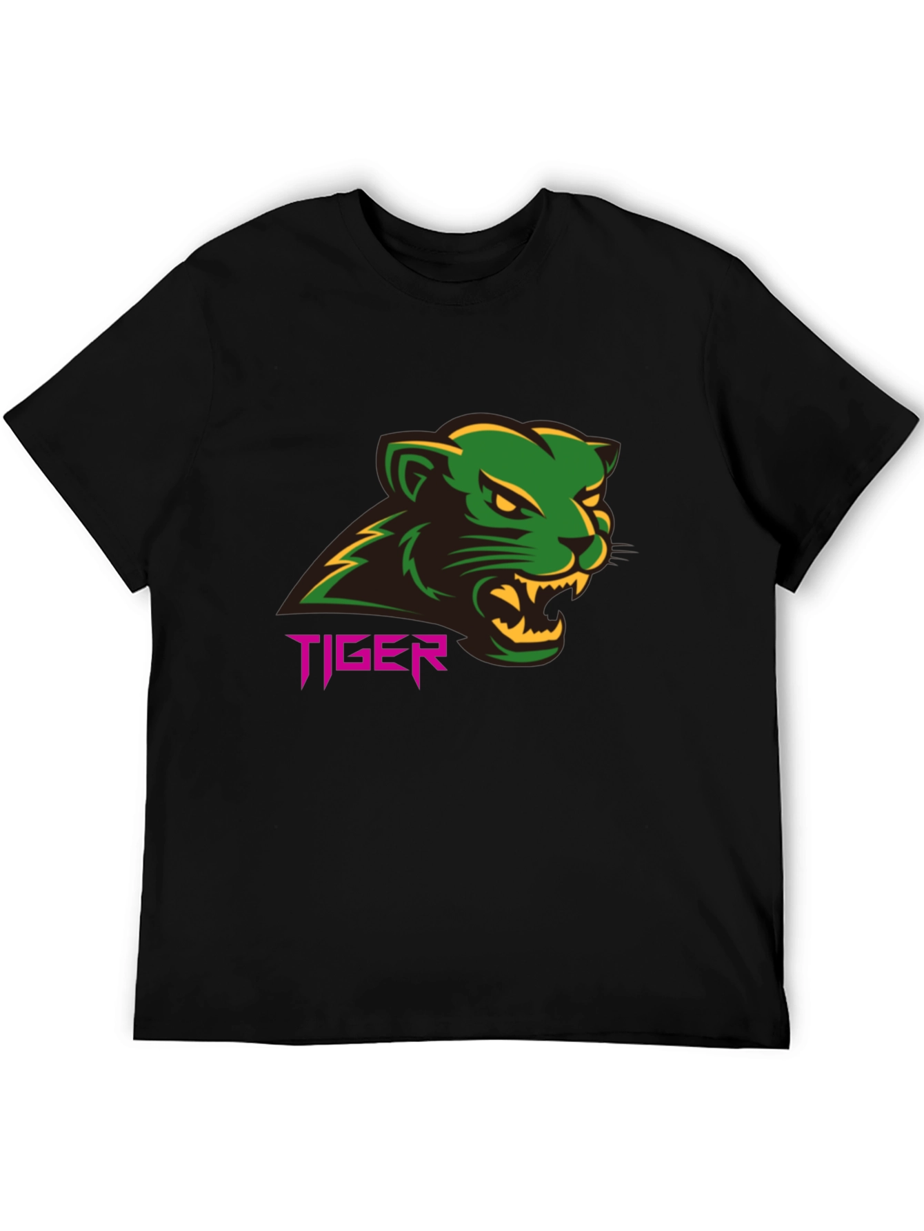 Tiger Graphic Tee - Bold Black T-Shirt
