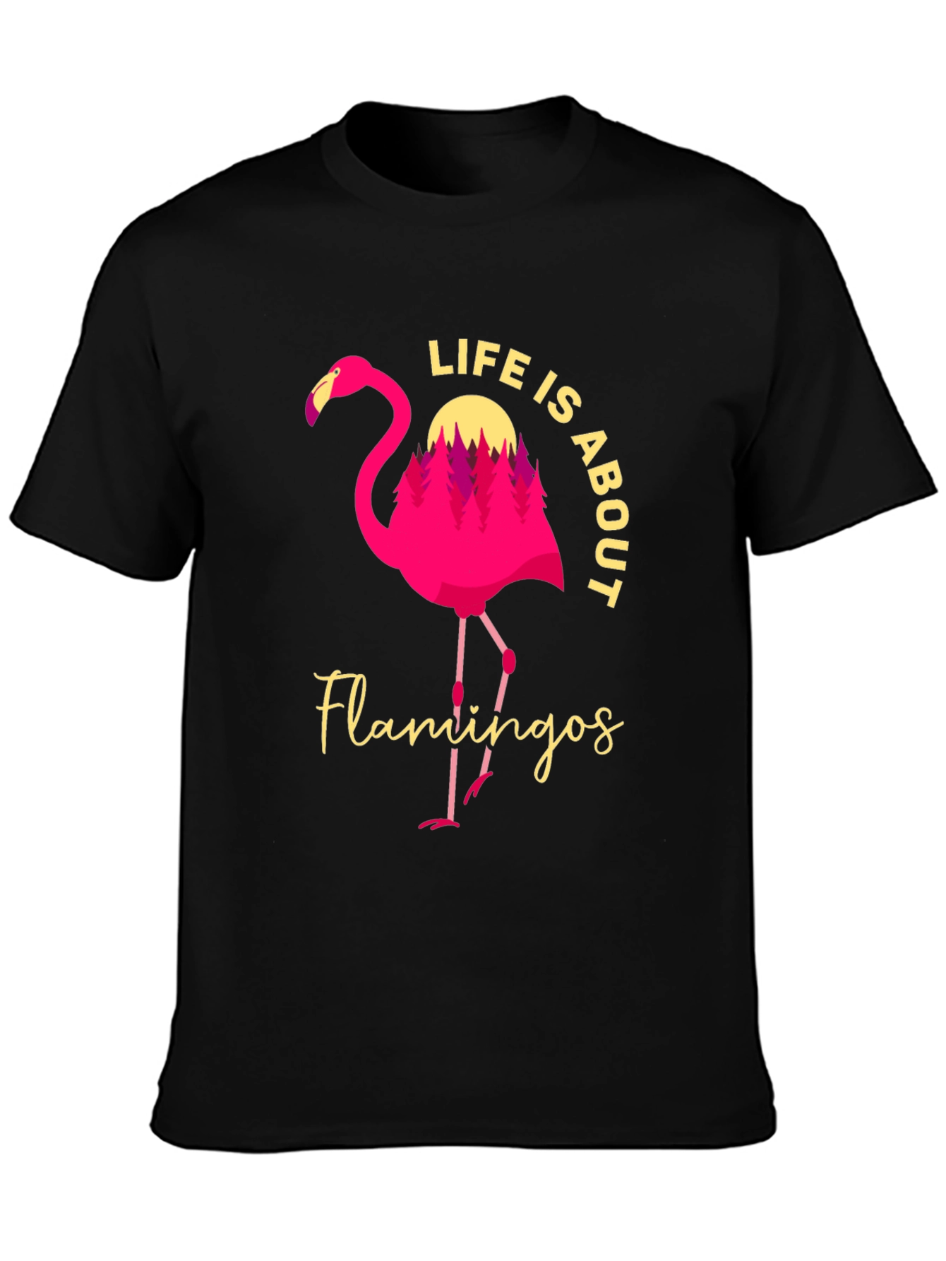 Flamingo Life Black Tee