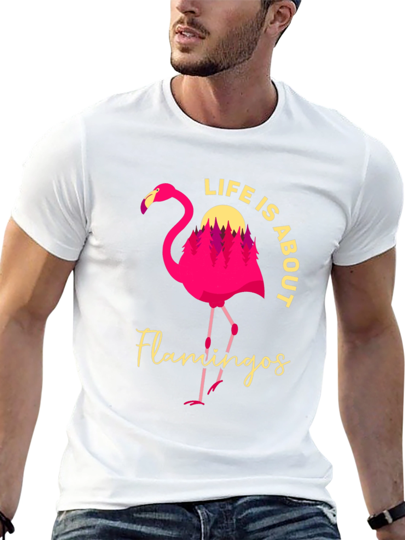 Flamingo Life Black Tee
