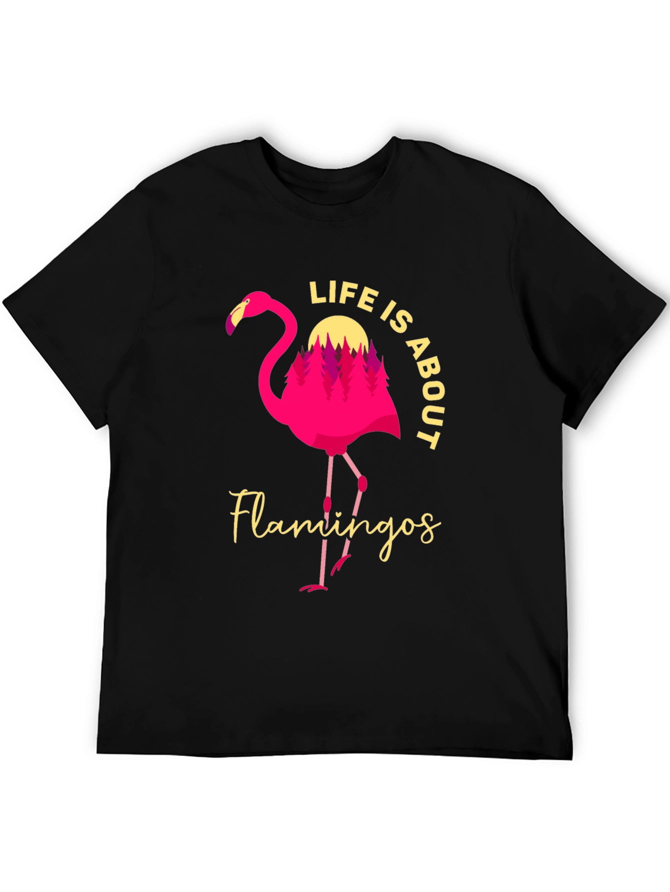 Flamingo Life Black Tee