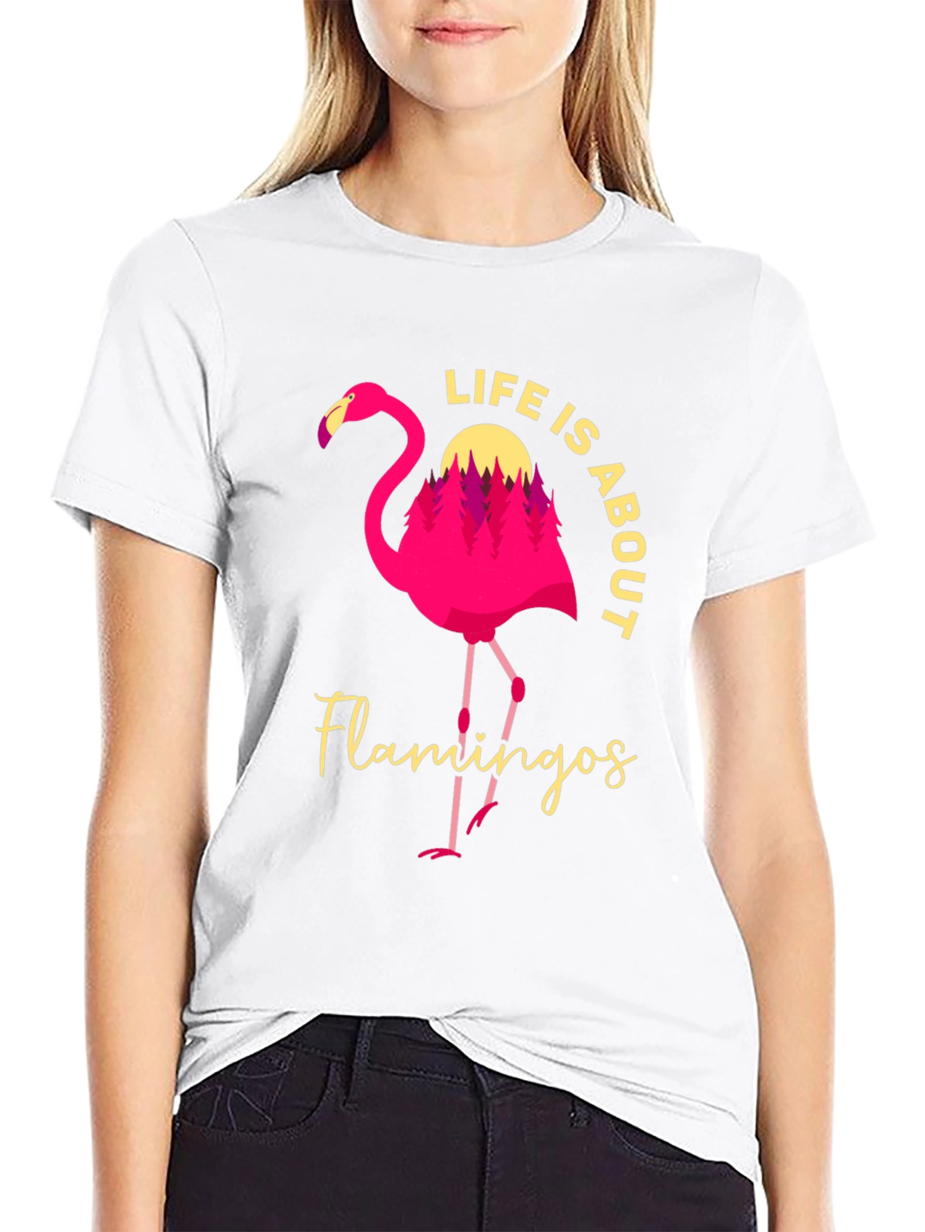 Flamingo Life Black Tee