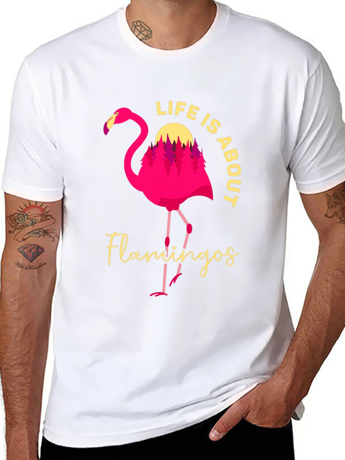Flamingo Life Black Tee