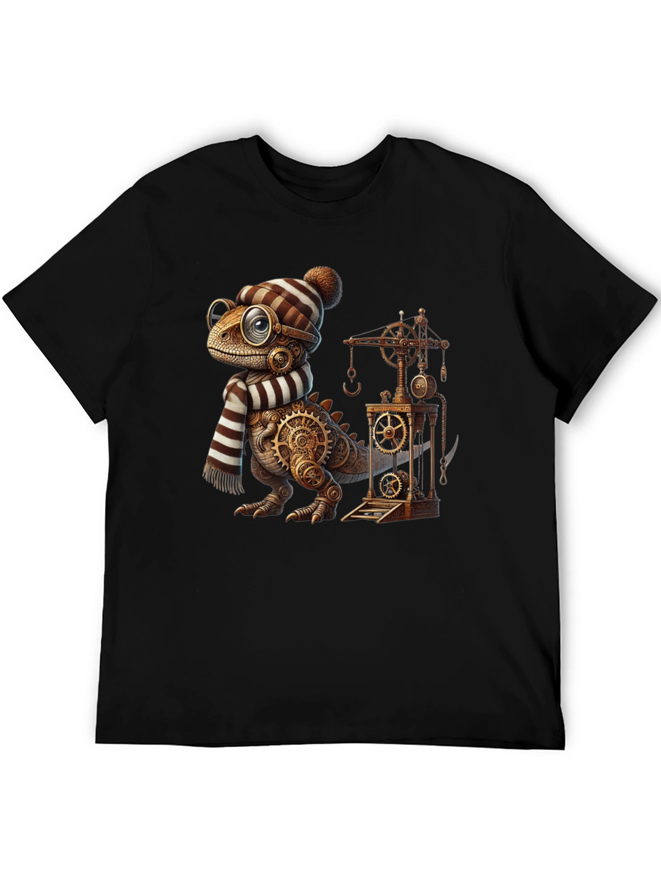 Steampunk Dino T-Shirt - Gear Up Your Style!