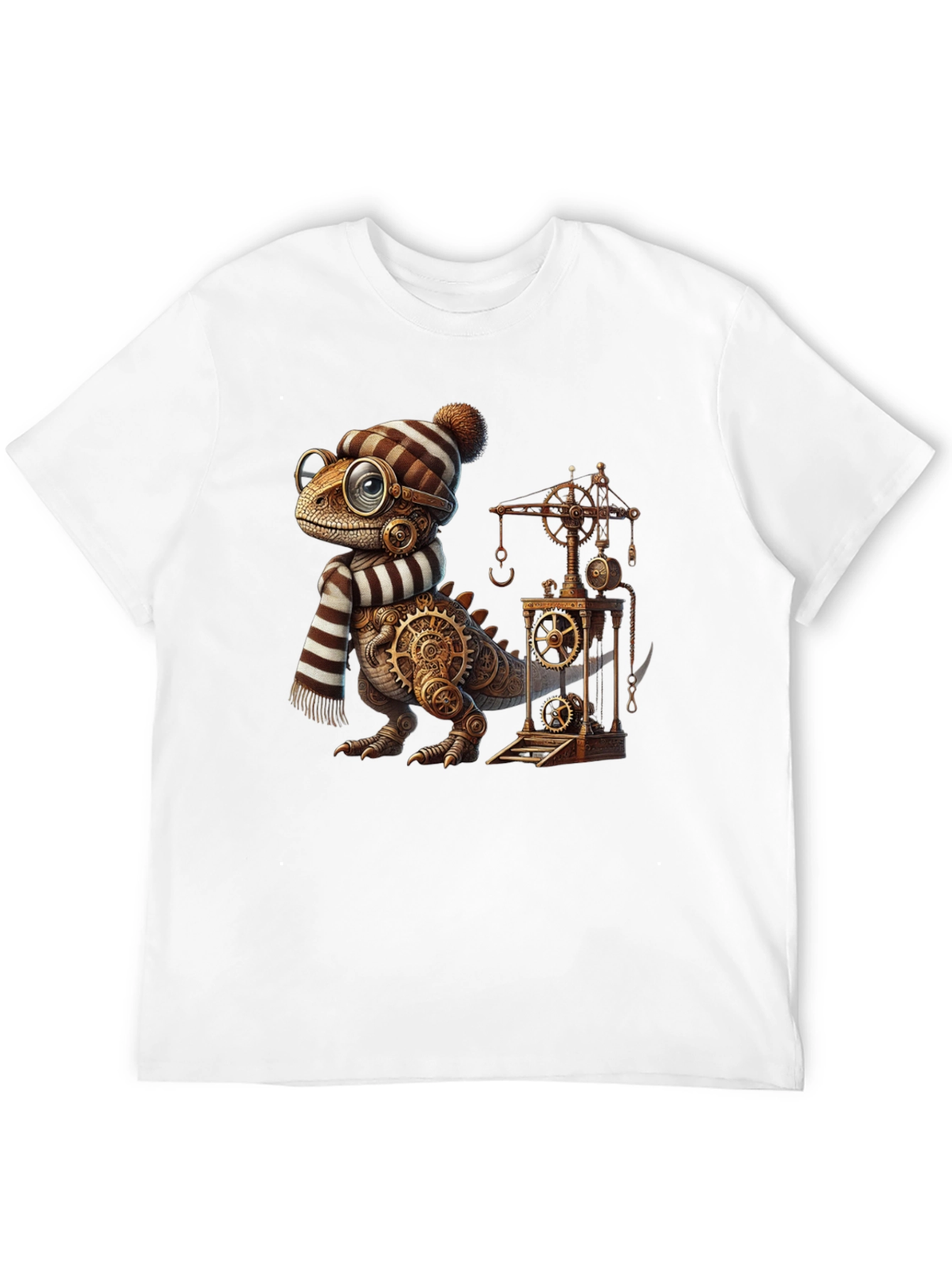 Steampunk Dino T-Shirt - Gear Up Your Style!
