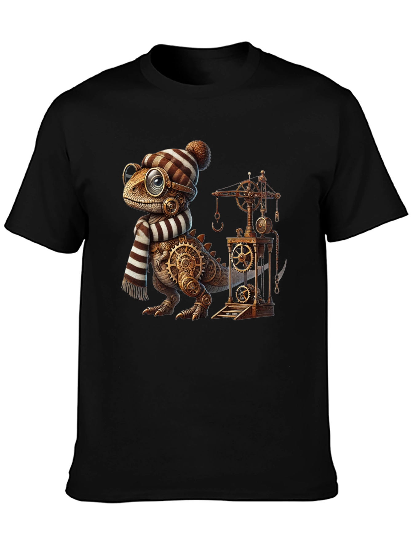 Steampunk Dino T-Shirt - Gear Up Your Style!