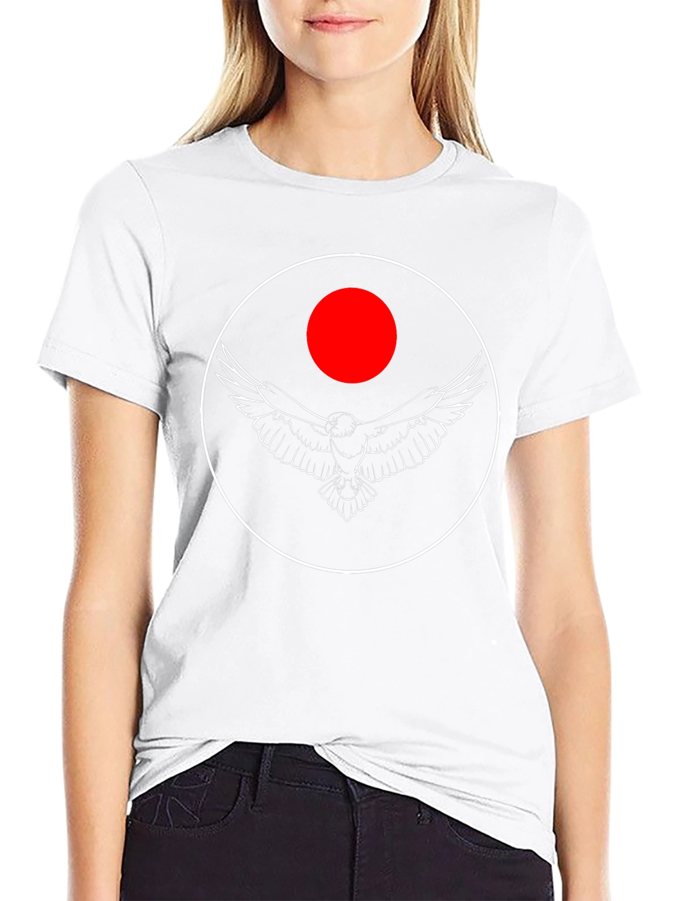 Eagle Circle Graphic Tee - Black