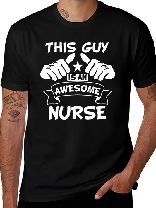 Awesome Nurse T-Shirt - Mens Black Tee