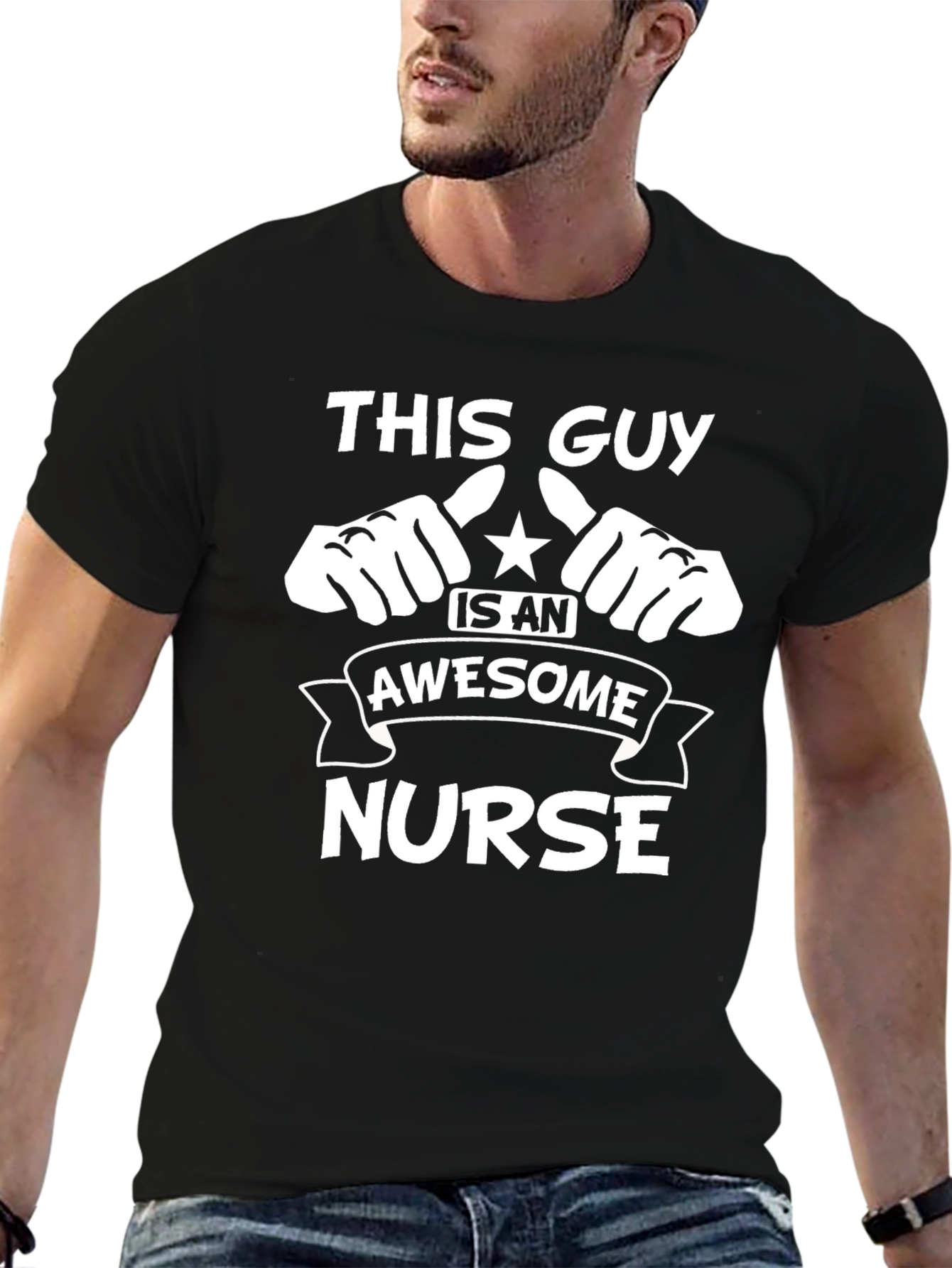 Awesome Nurse T-Shirt - Mens Black Tee