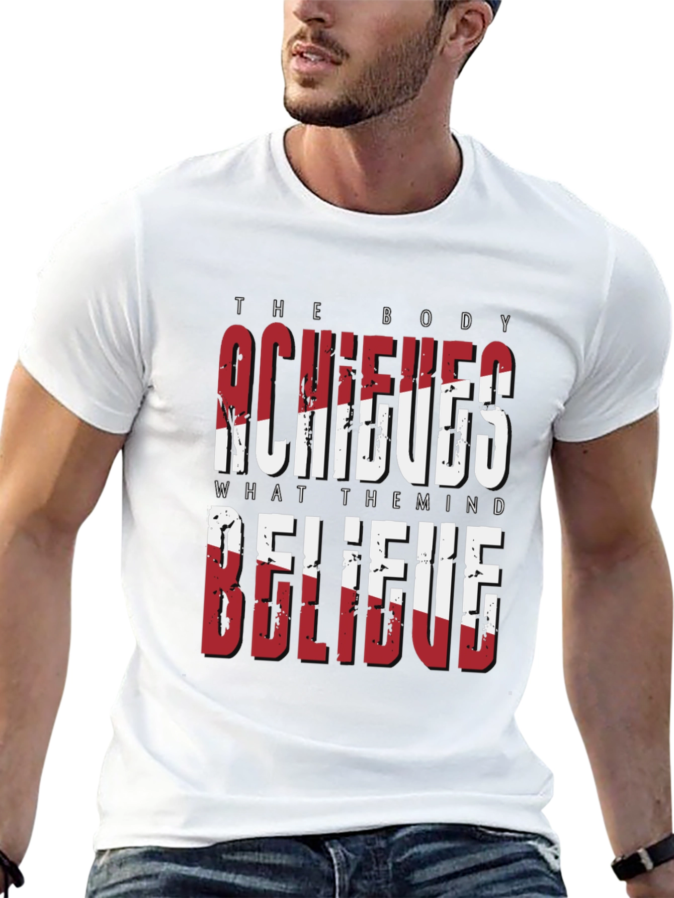 Motivational Graphic T-Shirt - Believe Achieve