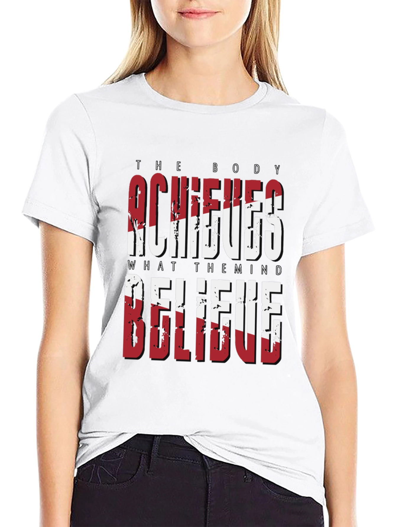 Motivational Graphic T-Shirt - Believe Achieve