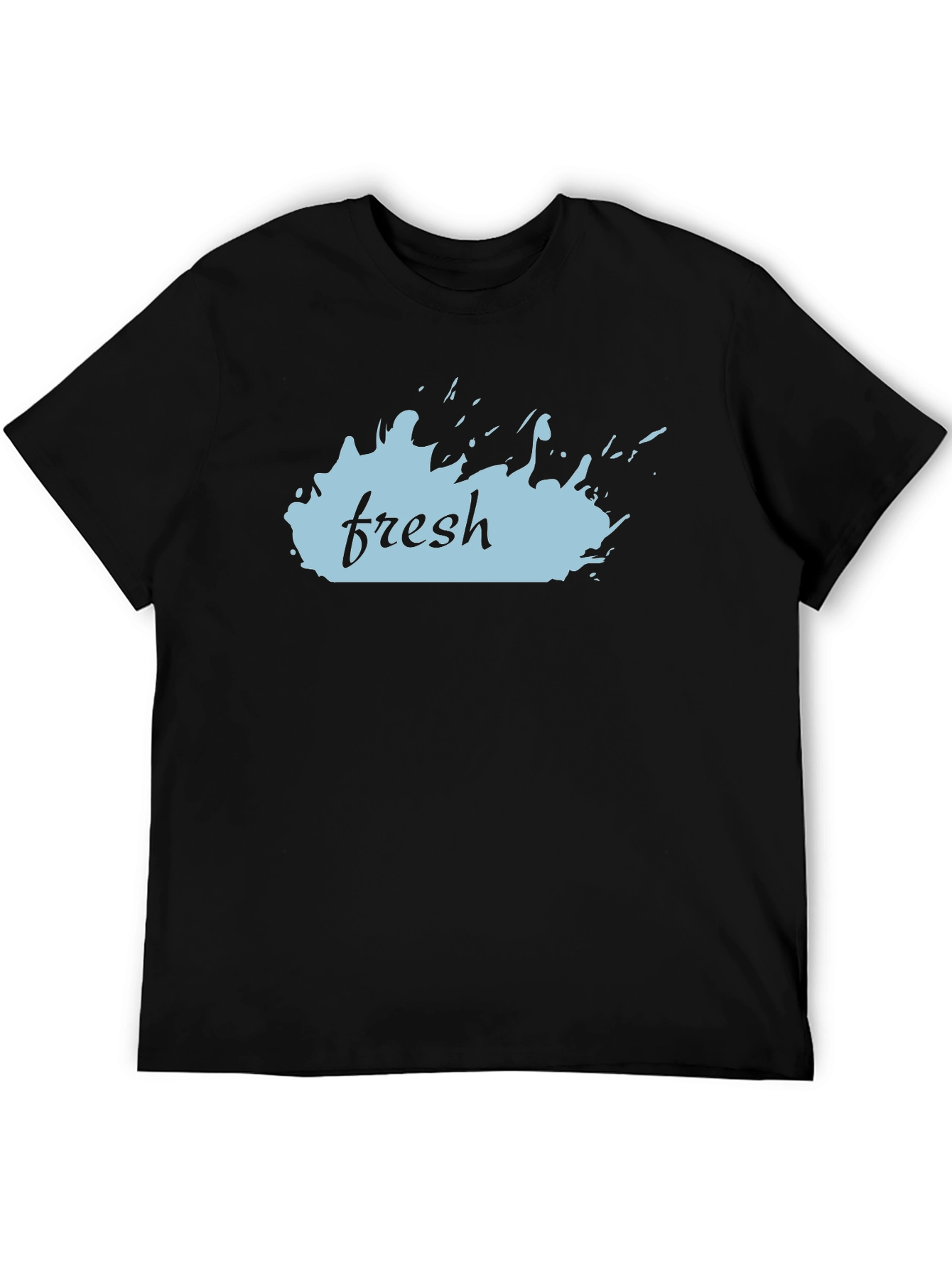 Fresh Graphic Tee - Stylish Mens Black T-Shirt
