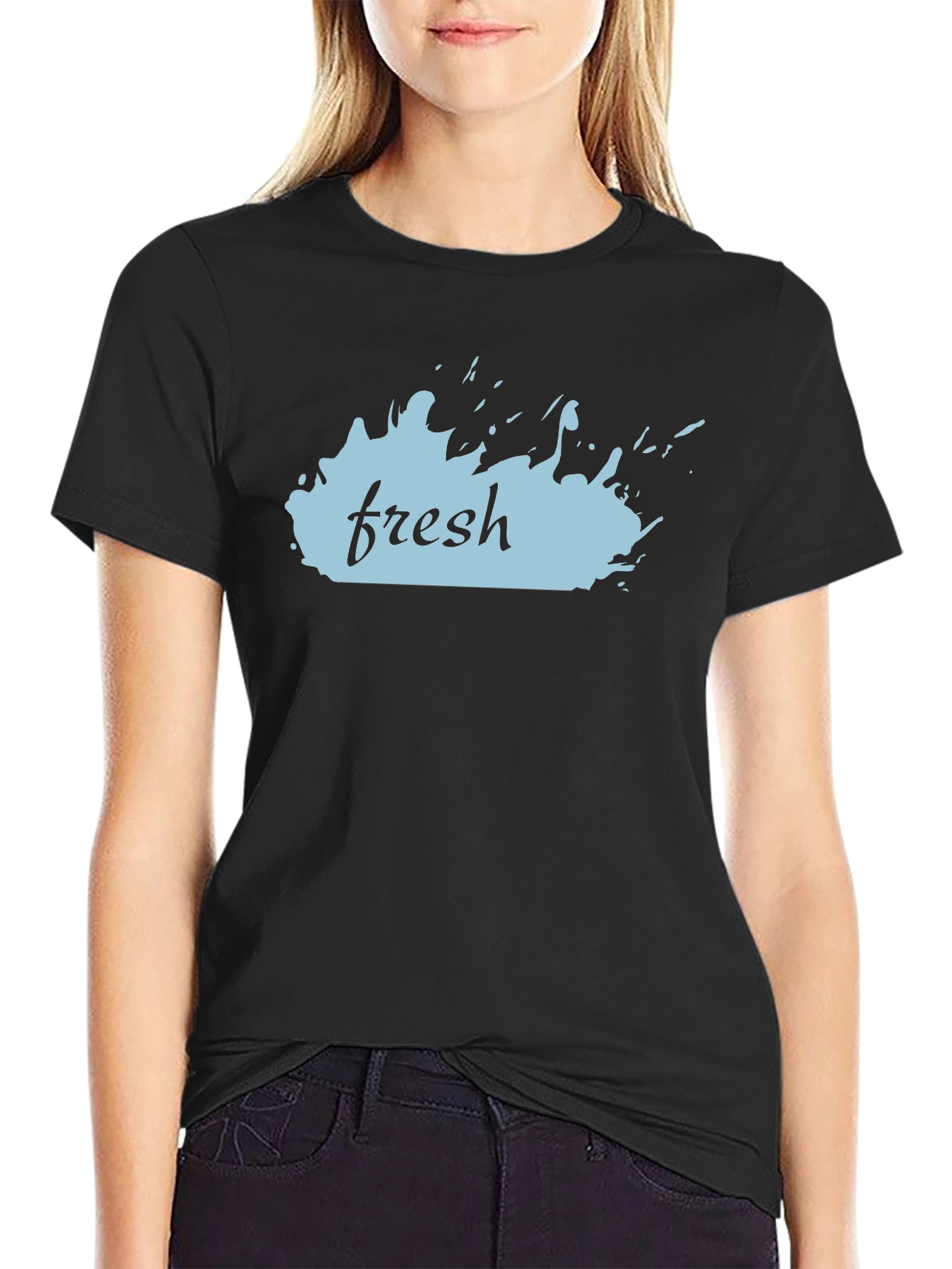 Fresh Graphic Tee - Stylish Mens Black T-Shirt