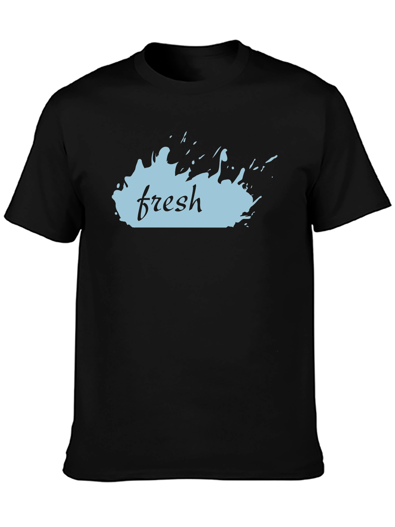 Fresh Graphic Tee - Stylish Mens Black T-Shirt