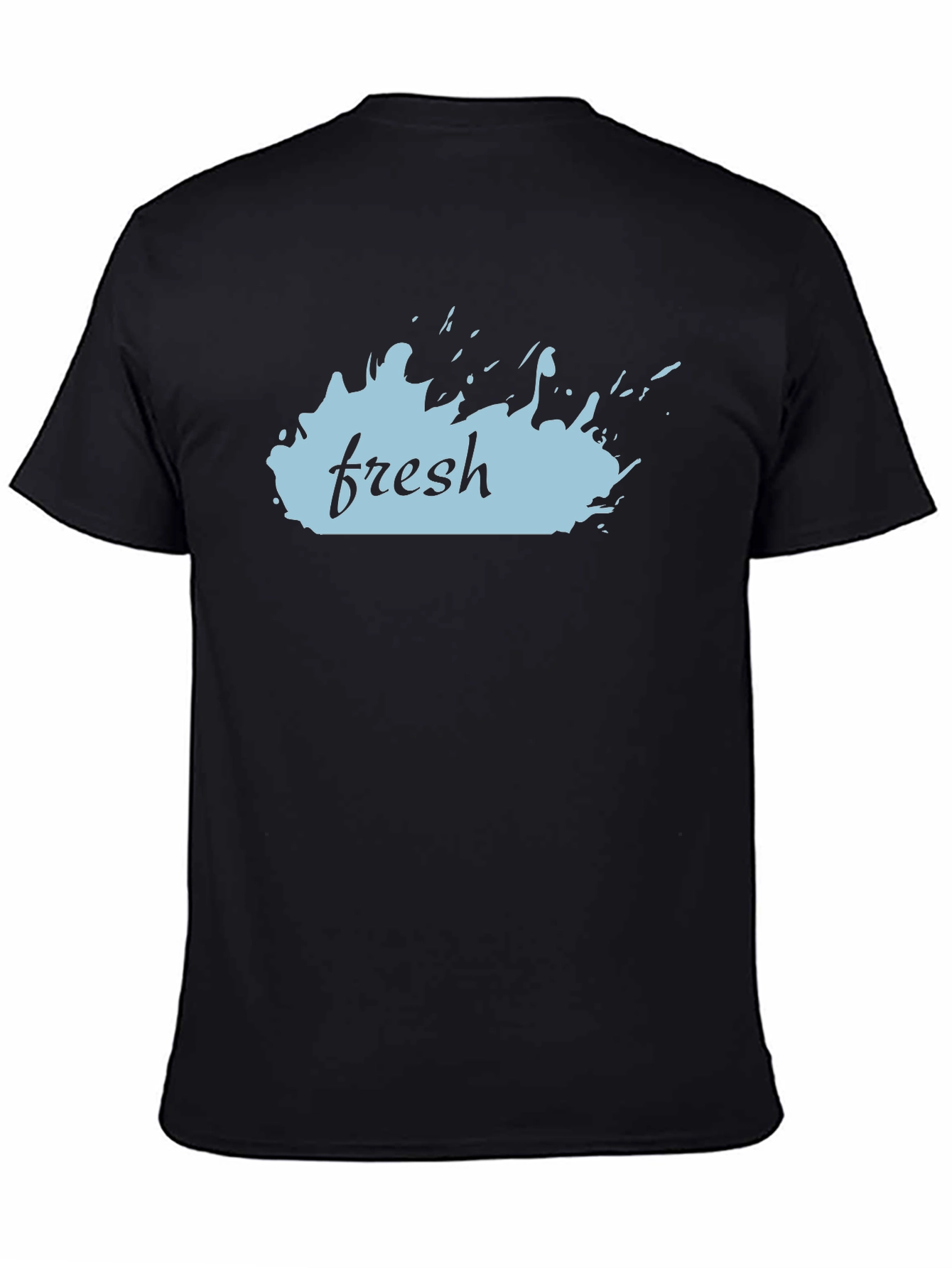 Fresh Graphic Tee - Stylish Mens Black T-Shirt
