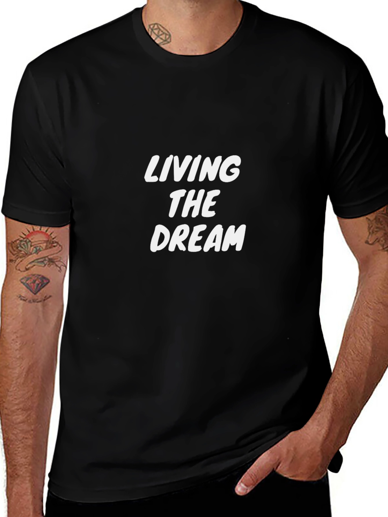 Living The Dream Graphic Tee - Black