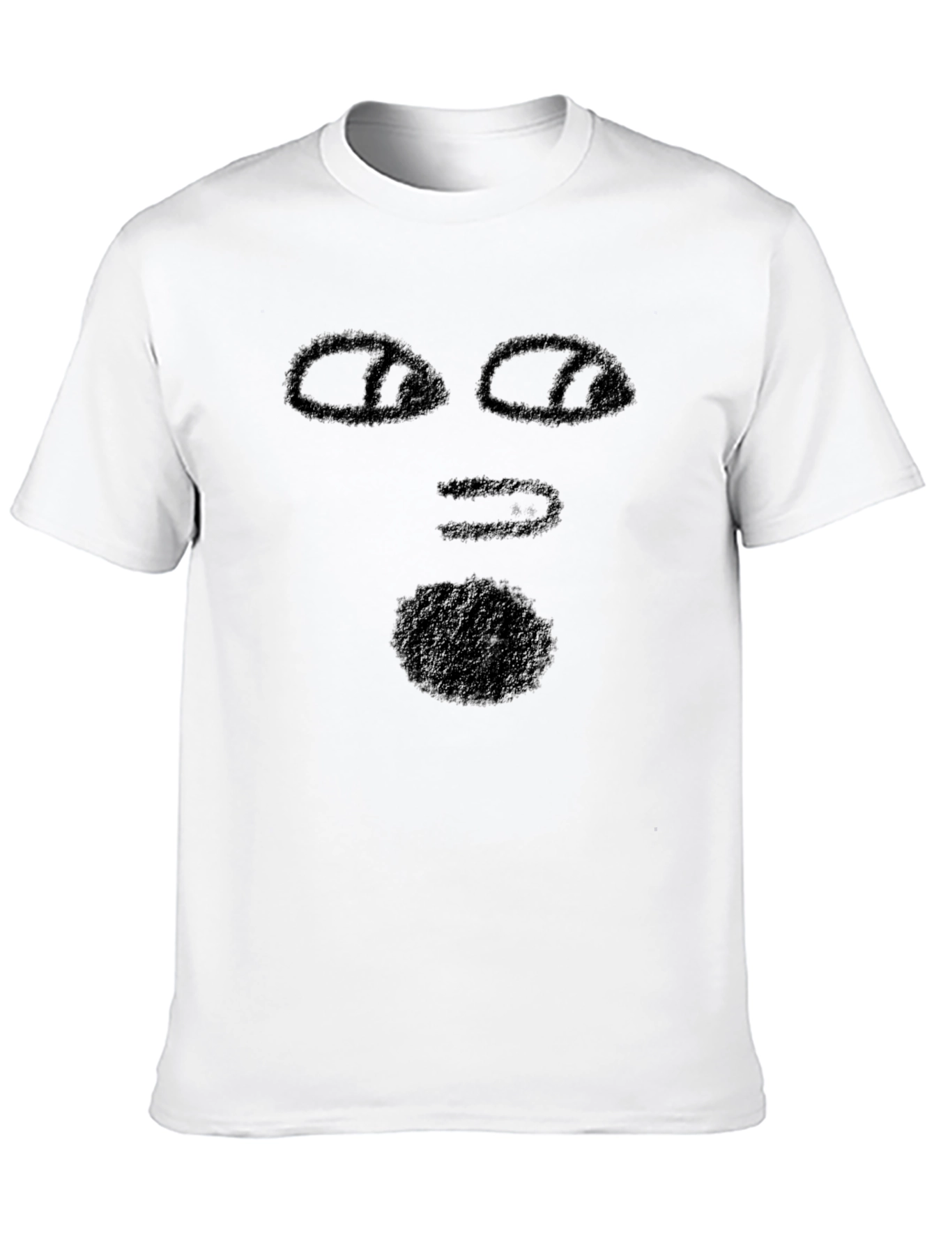 Abstract Face Graphic Black T-Shirt