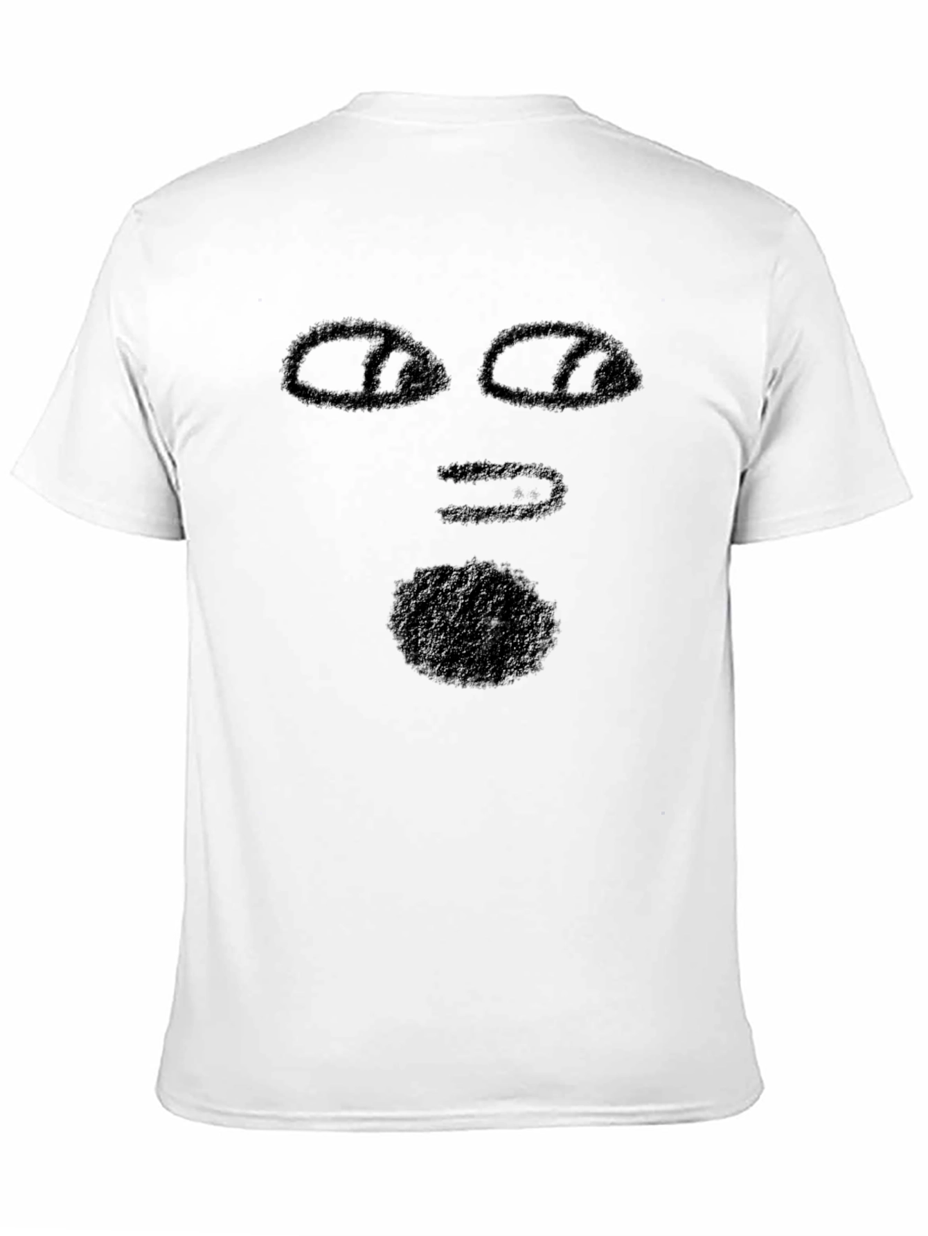Abstract Face Graphic Black T-Shirt