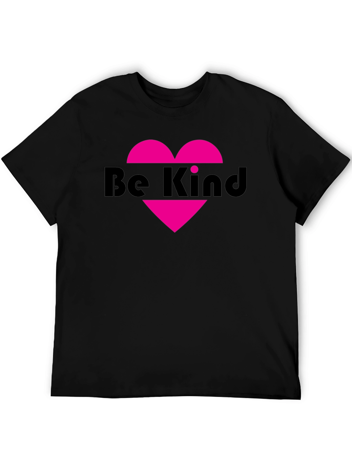 Be Kind Heart Graphic Tee - Black