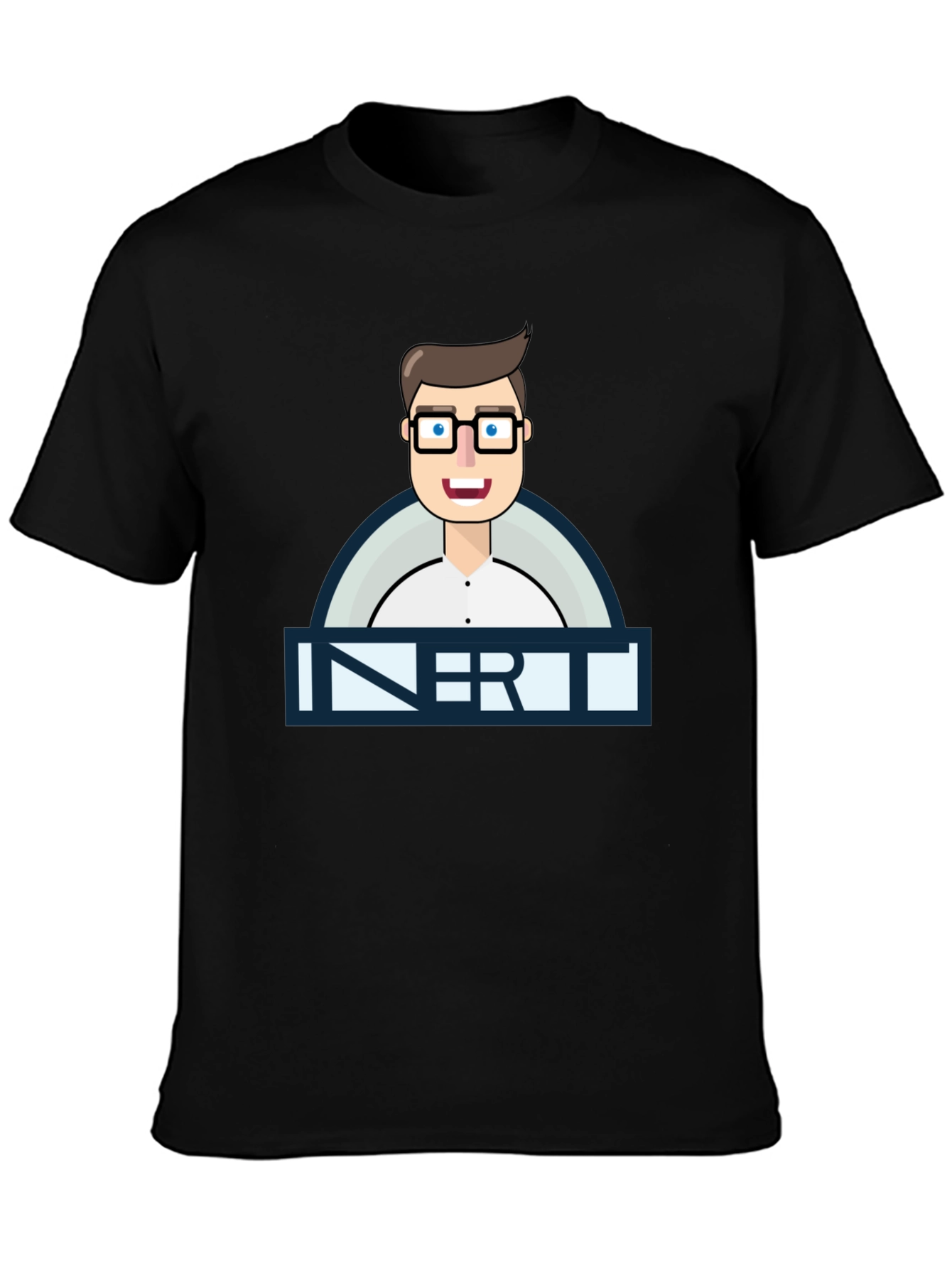 Inert Geek Graphic Tee - Black Cotton T-Shirt