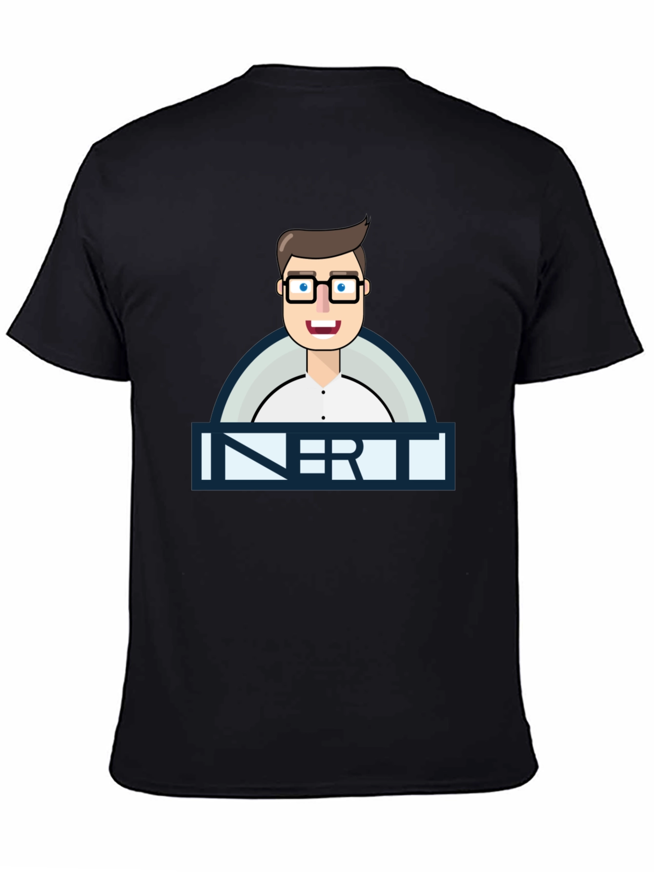 Inert Geek Graphic Tee - Black Cotton T-Shirt