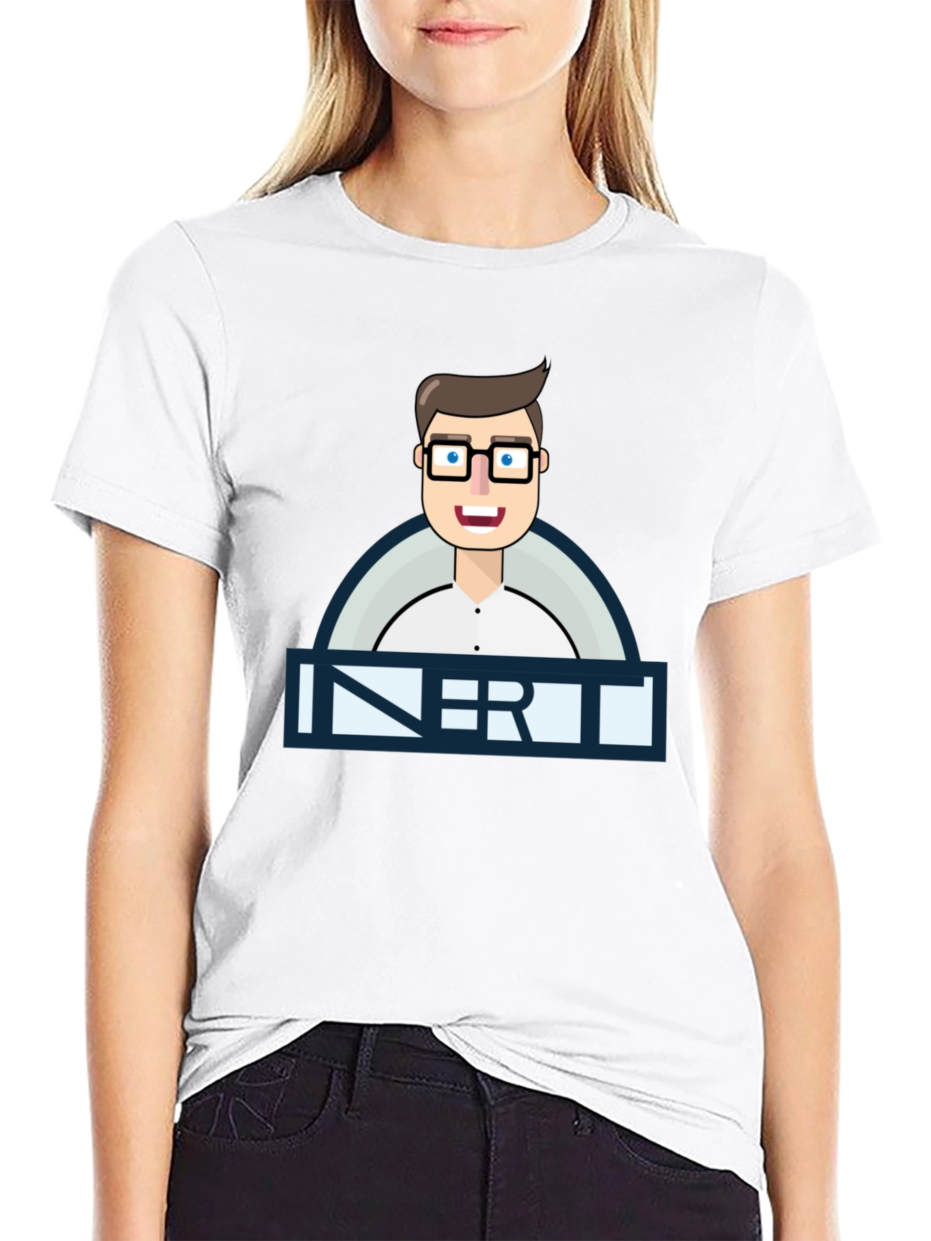 Inert Geek Graphic Tee - Black Cotton T-Shirt