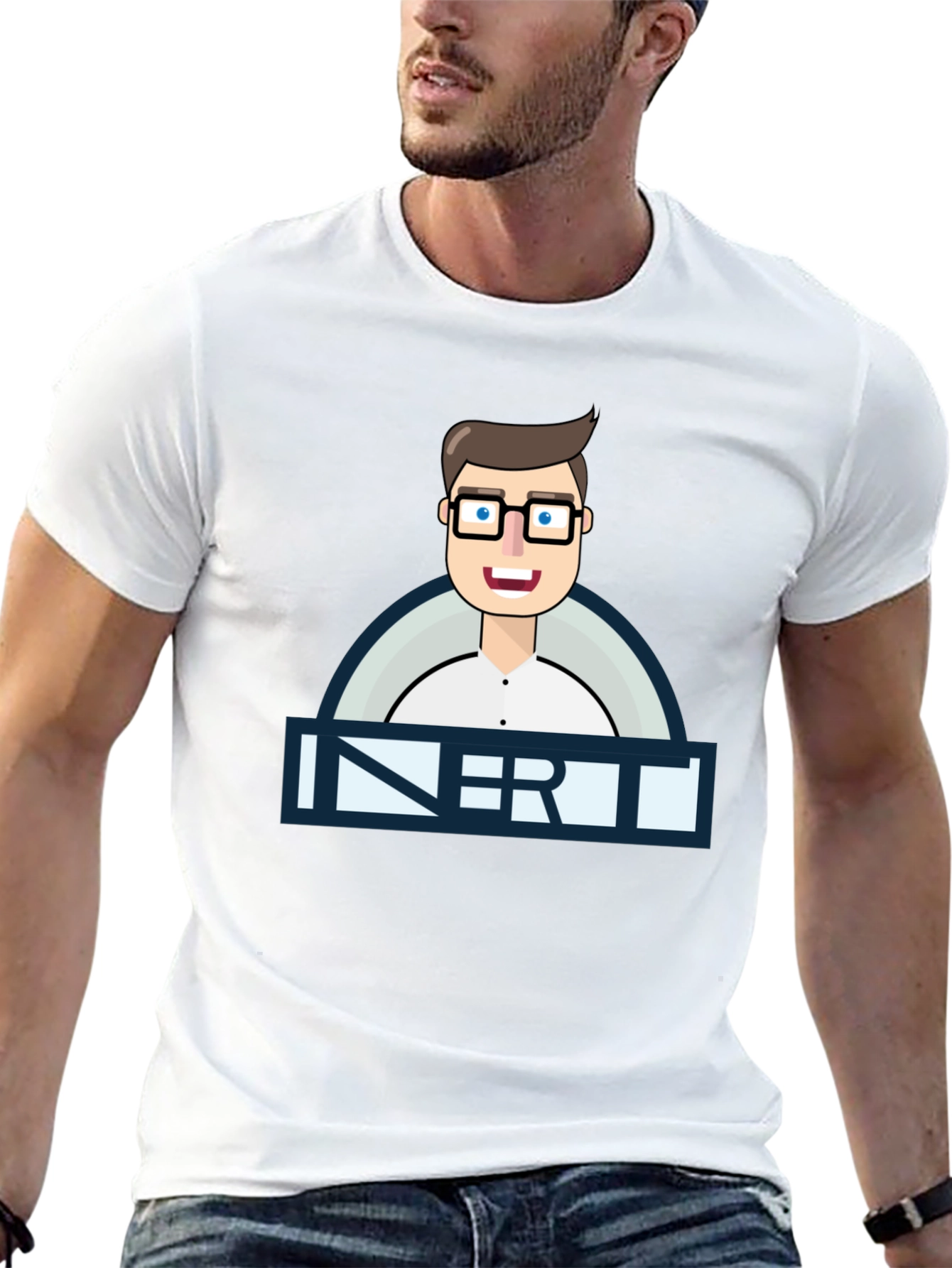 Inert Geek Graphic Tee - Black Cotton T-Shirt