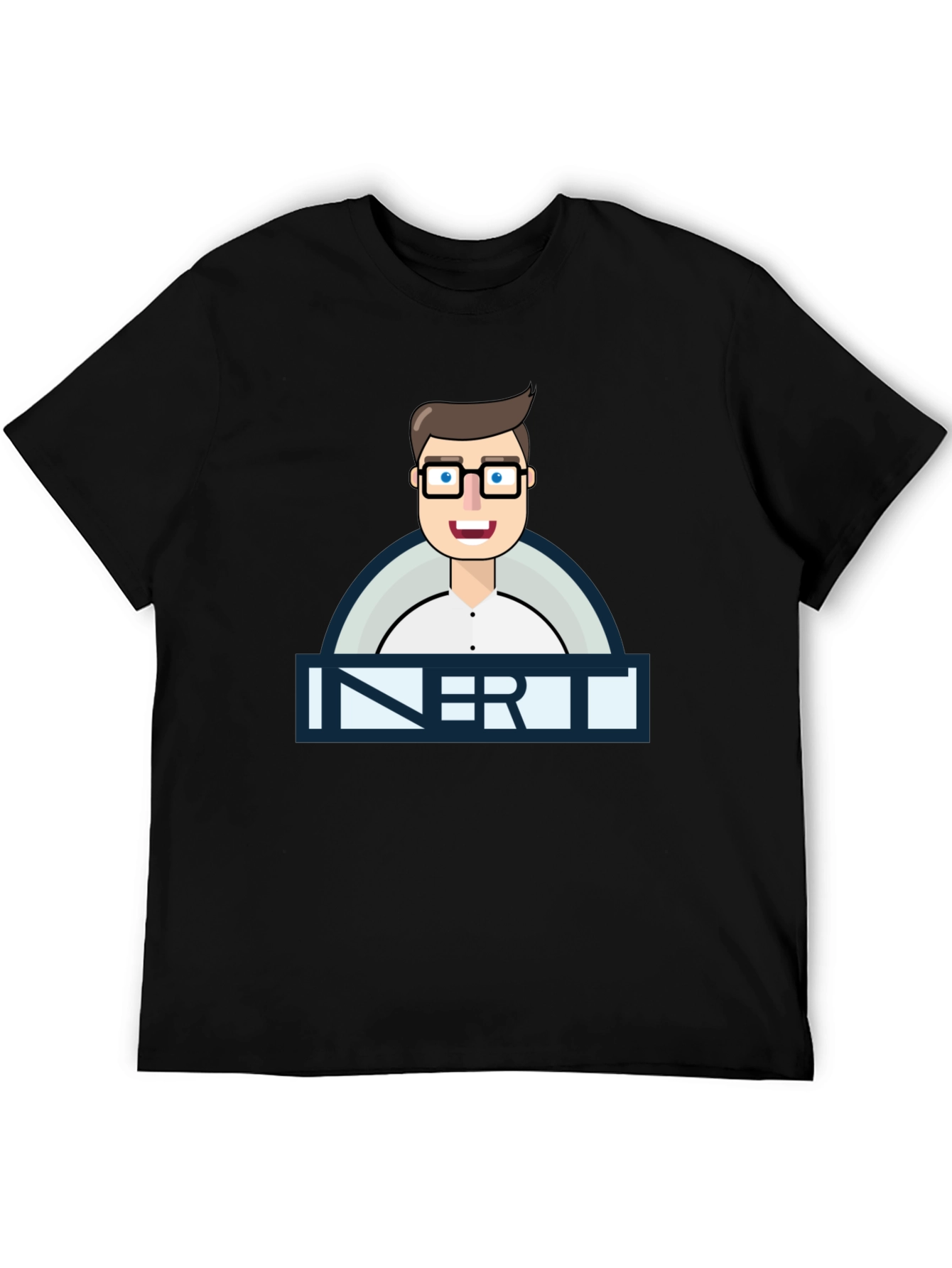 Inert Geek Graphic Tee - Black Cotton T-Shirt
