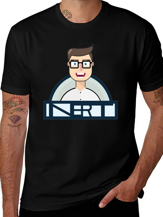 Inert Geek Graphic Tee - Black Cotton T-Shirt