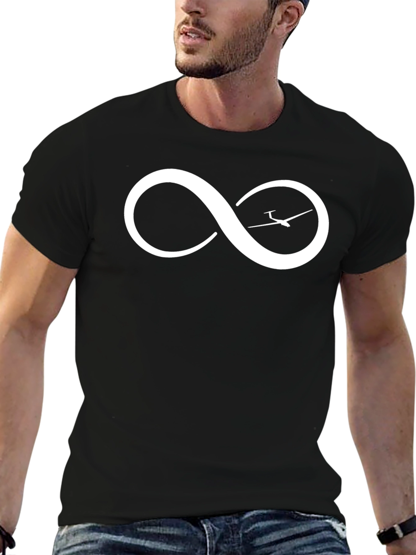 Infinity Soaring Glider T-Shirt - Black Cotton Tee