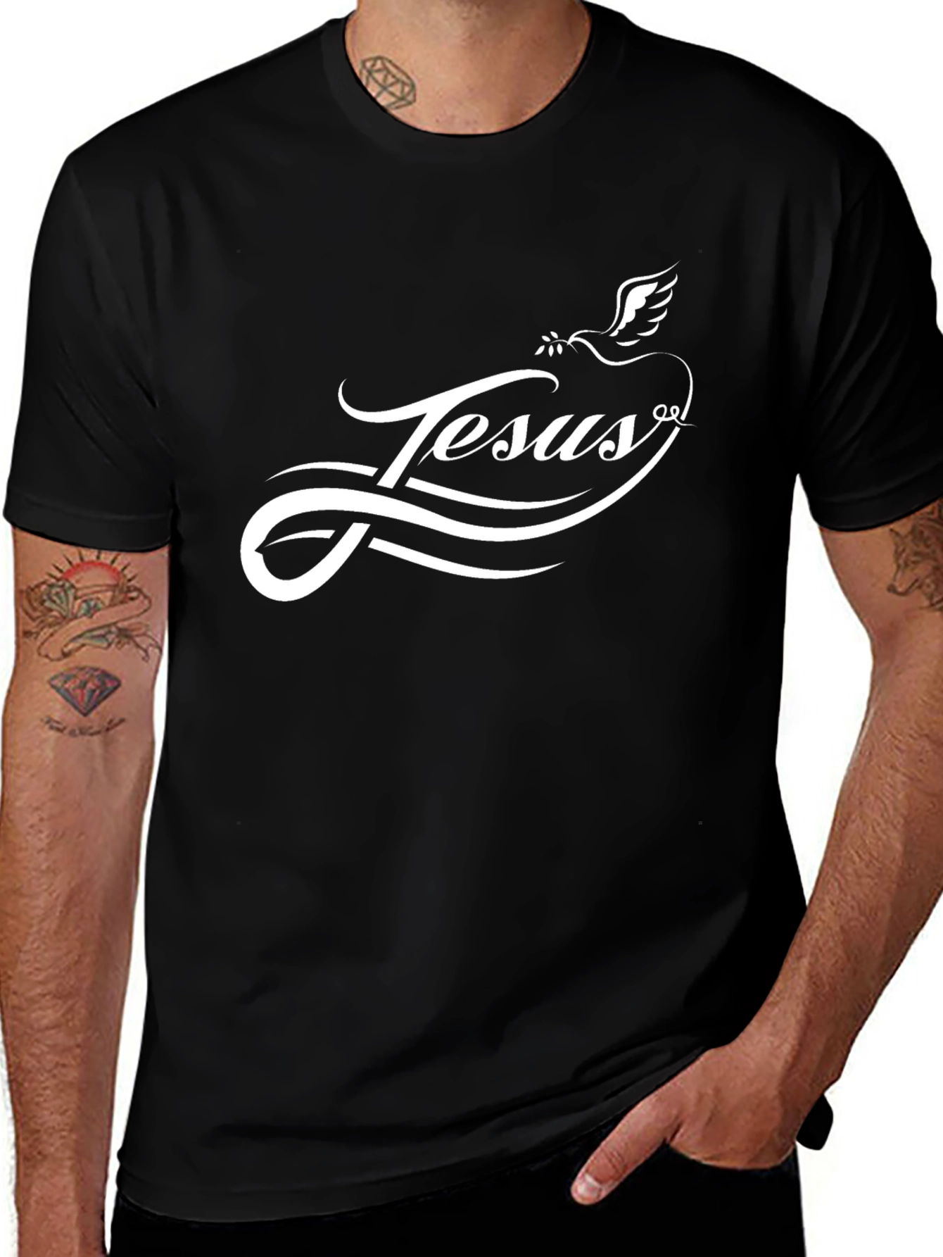 Jesus Dove Graphic T-Shirt - Religious Apparel