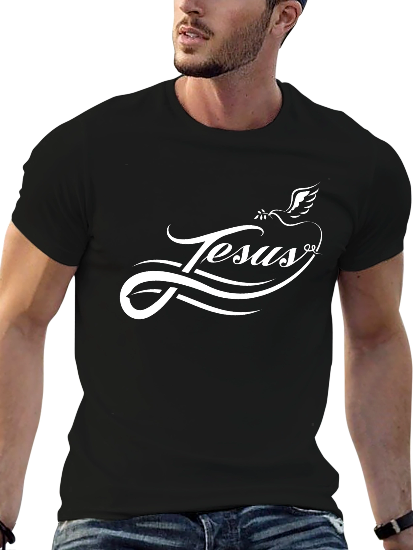 Jesus Dove Graphic T-Shirt - Religious Apparel