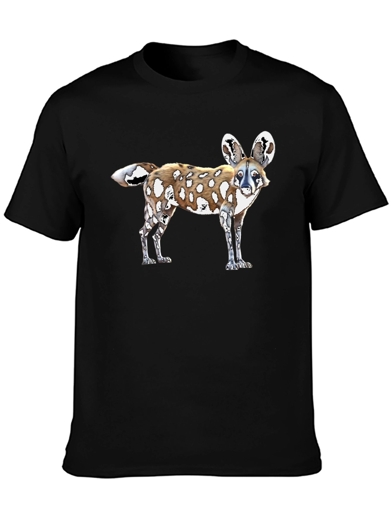 African Wild Dog Graphic Tee - Black