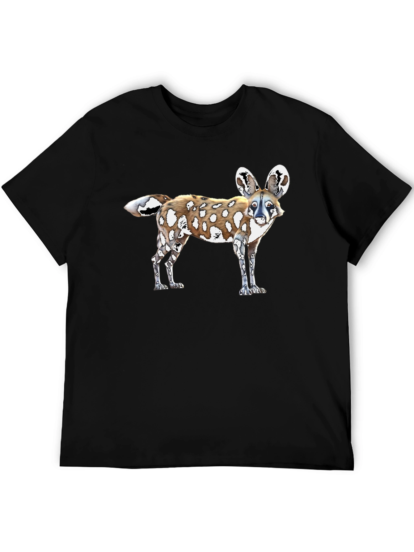 African Wild Dog Graphic Tee - Black